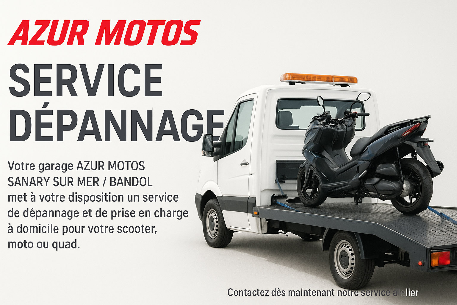 SERVICE DEPANNAGE ET SINISTRE chez AZUR MOTOS à Sanary sur Mer et Bandol